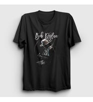 Presmono Unisex Siyah Unreleased Bob Dylan T-Shirt 301588tt