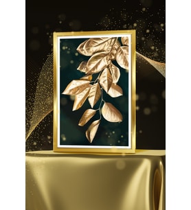 Çerçeveli  Tablo Modern Sanatsal Çerçeveler Tablo Dekorasyon  Ev Dekoru Tekli Çerçeve ÖZC-425-FONLU (Gold)