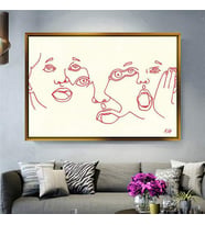 Altın Çerçeveli dekoratif tablo l104 (Gold)