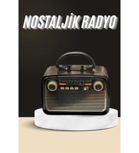 Nostaljik Radyo Bluetooth Bağlantılı Müzik Kutusu Ahşap