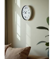 36 Cm Krem Modern Dekoratif Duvar Saati (Standart)