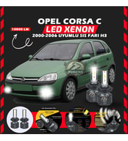 Opel Corsa C 2000-2006 Sis Farı Uyumlu Şimşek Etkili Led Xenon Premium Series H3