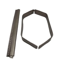 Angel Çanta Aksesuar Gri Renk Derili Metal Çanta Ağzı 30 Cm