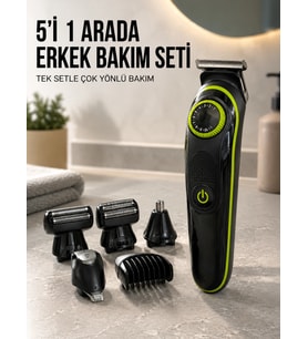Erkek Kişisel Bakım Seti Çok Amaçlı Sakal Vücut Burun Kulak Tıraş Makinesi