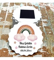 Magnet Hediyelik - Kız Bebek / Kız Çocuk Gökkuşağı Tasarım