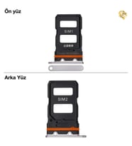 Xiaomi Mi 12 Uyumlu Sim İç Yuvası Çiftli Mor Sim Kart Tepsisi Sim Kızağı Sim Çekmecesi Sim Tray