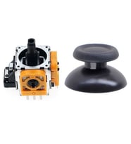 PS4 Analog Motor ve Topuz Seti 1+1 Playstation 4 Tamir PS4 Kol Analog Tamir Seti Yedek Parça (Turuncu)