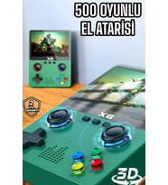 Mey İthalat® Çocuklara Özel 666 Oyunlu X6 Atari Video İzleme Müzik (Krem)