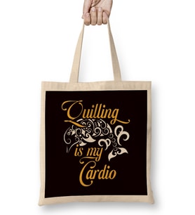 Quilling Is My Cardio Paper Filigree Crafting Hobby Artist Bez Çanta Uzun Saplı