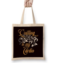 Quilling Is My Cardio Paper Filigree Crafting Hobby Artist Bez Çanta Uzun Saplı