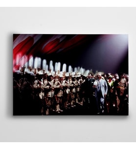 Atatürk Geçiş Töreni Kanvas Tablo