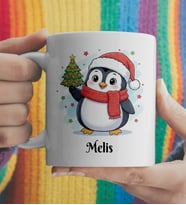 Penguenli Hediye Kupası Kişiye Özel