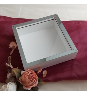 25x25 Cm Beyaz-Füme Derin Anı Çerçevesi-6 Cm Derinlikli Anı Çerçevesi! İsimsiz-Ledsiz! Hkm Ticaret