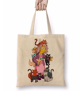 Cats Kediler Bez Çanta Uzun Saplı