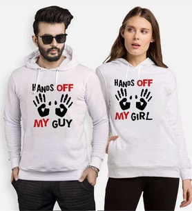 Tshirthane Hands Off Sevgili Kombinleri Kapüşonlu Kombini (Tek Ürün Fiyatıdır.)