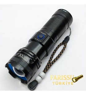 RT-180 1000 Lümen Yüksek Işık Güçlü El Feneri  50W Lazer LED & 6000mAh Dev Batarya