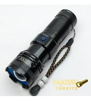 RT-180 1000 Lümen Yüksek Işık Güçlü El Feneri  50W Lazer LED & 6000mAh Dev Batarya