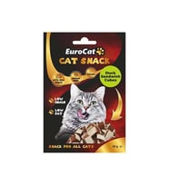 EuroCat Tahılsız Şekersiz Kurutulmuş Et Cat Duck Sandwich Flakes Kedi Ödülü 50 Gr