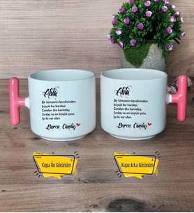 Ablaya Hediye Kupa Bardak T Pembe Kulplu Ablaya Doğum Günü Hediyesi