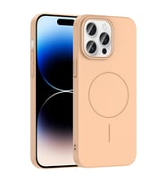 Apple iPhone 14 Pro Max Uyumlu Kılıf M-safe Şarj Özellikli Zore Ruby Sert Kapak (Gümüş)