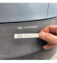 HYUNDAİ Araba Logo Metal Sticker 4 Adet Oto Aksesuar Oto Sticker Çıkartma Silver