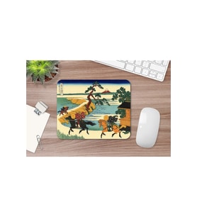 Hokusai Village Of Sekiya At Sumida River 17 X 21 Cm Mouse Pad