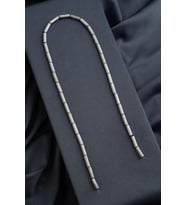 Hematit Doğal Taş Mat Açık Gri Silindir Kesim 4x13mm Dizi [AA]
