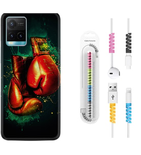 Vivo Y11S Y21S Y20 Y20S Y70 Kılıf Kablo Koruma Spiral Silikon Boks Eldiveni 1763
