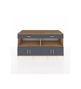 Kronos Konsol 2 Raflı 2 Çekmeceli 4 Kapaklı 176x59x99 Çam-Antrasit