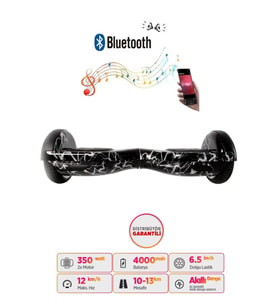 CityMate Elektrikli Kaykay Hoverboard Bluetooth Hoparlörlü 6.5 Inch Grafiti Desen02