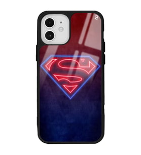iPhone 12 Neon Superman Tasarımlı Glossy Telefon Kılıfı