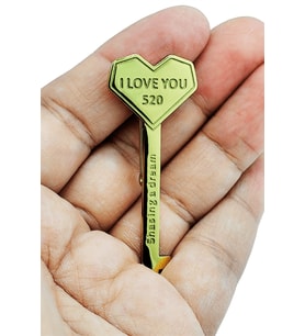 Kalp Anahtar Tasarım “I Love You 520” Broş