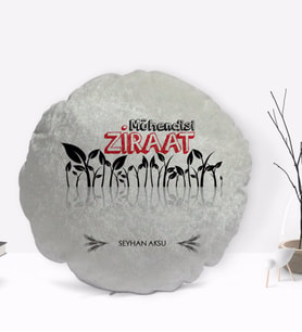 BK Gift Kişiye Özel İsimli Ziraat Mühendisi Tasarımlı Dekoratif Kırlent Yastık-1