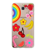 PrintiFy Samsung Galaxy J7 Prime 2 ile Uyumlu 1mm Slim Fit Water Color 5 Baskılı Şeffaf  Kılıf