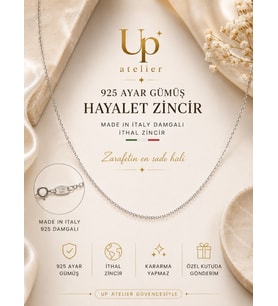 Up Atelier 925 Ayar Gümüş İthal Hayalet Zincir Silver Renk