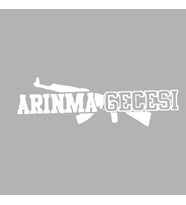 Arınma Gecesi Araba Sticker siyah 16x5 CM (Beyaz)