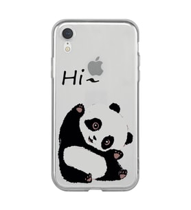 Iphone XR Uyumlu Sevimli Panda Desenli Şeffaf Telefon Kılıfı