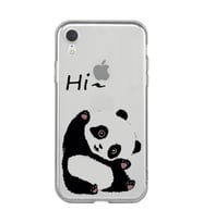Iphone XR Uyumlu Sevimli Panda Desenli Şeffaf Telefon Kılıfı