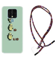 Tecno Camon 16 18P Pova Kılıf Boyun Asklı Rasta Silikon Avokadolar1352