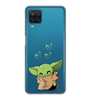 Samsung Galaxy M32 Uyumlu Baby Yoda Tasarımlı Şeffaf Telefon Kılıfı