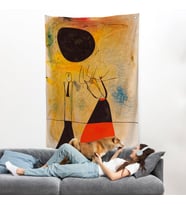 Joan Miro - Deux Şahsiyetler Duvar Örtüsü-8110