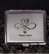 Sevgililere Özel Metal Sigara Tabakası 106977 (Krem)