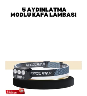 Kamp ve Trekking İçin Sensörlü LED Kafa Lambası