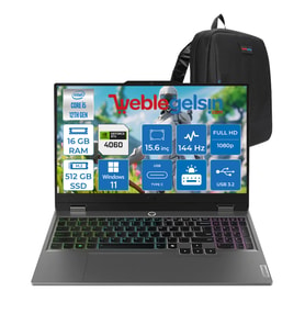 Lenovo LOQ 15IAX9 Intel i5 12450HX 16GB DDR5 512GB SSD RTX4060 8GB (105W) 15.6¨ FHD Windows 11 Pro 15.6" IPS FHD 144HZ Taşınabilir Bilgisayar 883GS007XTRWP03 + ZettaÇanta