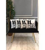 Nakışlı Püsküllü Dekoratif Kırlent Kılıfı Takımı (4 Parça - 43x43 cm) NKK002