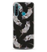 Realme 5i 5 Pro 6i 7 Pro 8 Kılıf Desemli Silikon Sevimli Kedicikler 1785