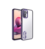 Xiaomi Redmi Note 10 Uyumlu Kılıf Kamera Korumalı Logo Gösteren Zore Omega Kapak