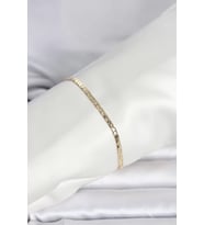 CM 14K Gold Renk Yassı Ezme Zincir Model Kadın Bileklik - TJ-BB8292