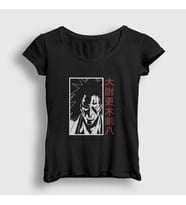 Presmono Kadın Siyah Kenpachi Anime Bleach T-Shirt 127762tt