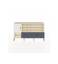 Arges Konsol 8 Raflı 2 Çekmeceli Tek Kapaklı  176x30x99 Aytaşı-Aytaşı/Antrasit
